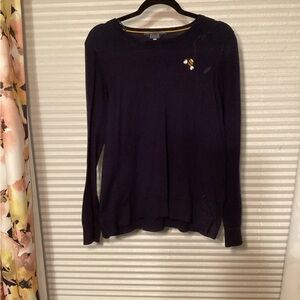Joules Navy Sweater with Yellow Accent